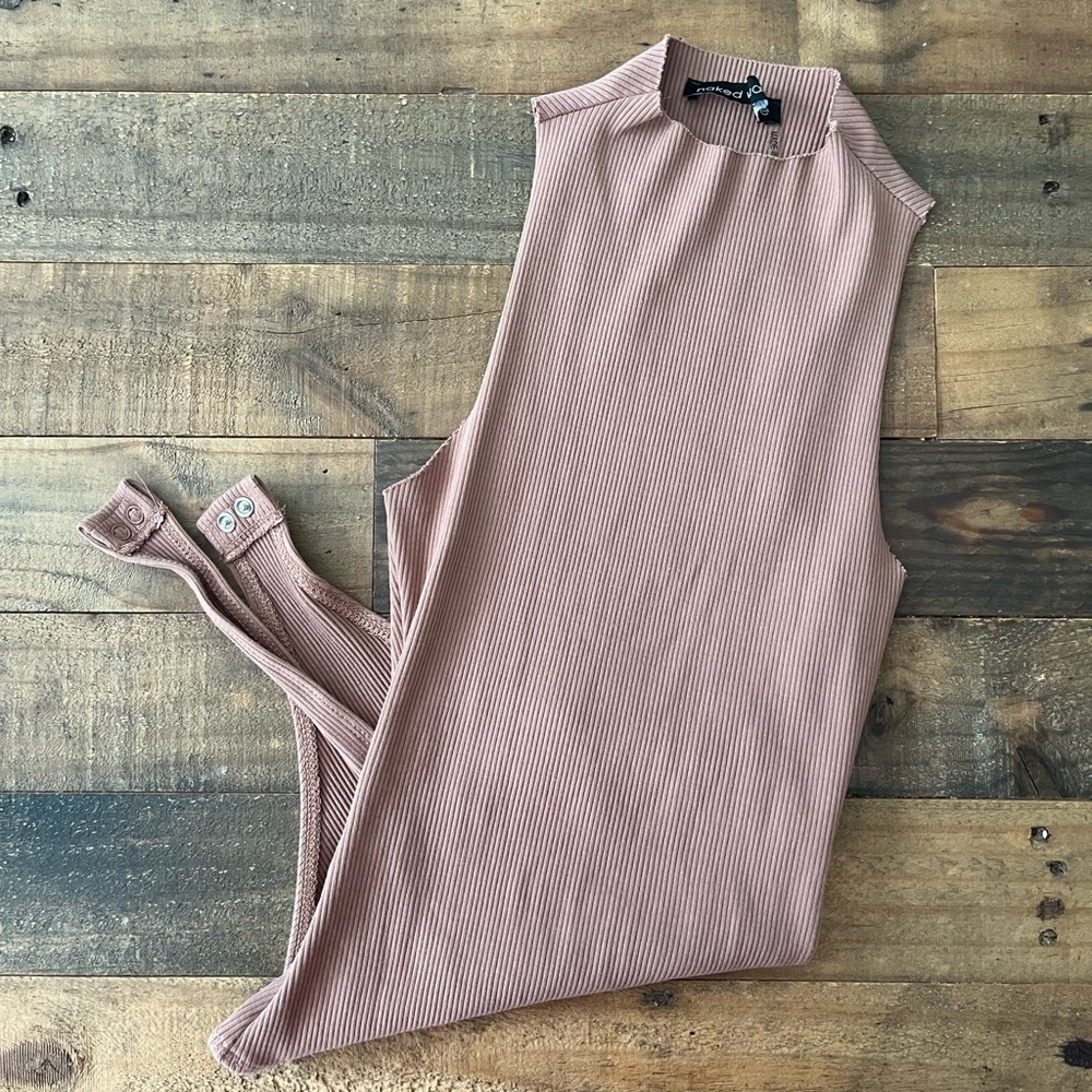 Naked Wardrobe Ribbed Top in Tan